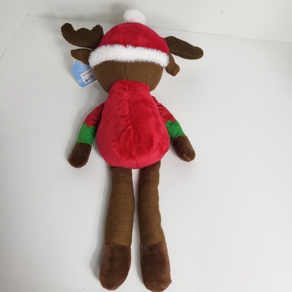 Spark Create Imagine Knit Plush Christmas Santa Moose Rattle Crinkle Holiday New - Picture 6 of 16